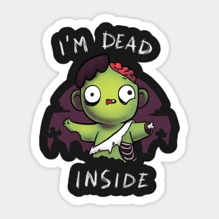 Dead inside - Funny Zombie Kid - Halloween Trick or Treat Sticker